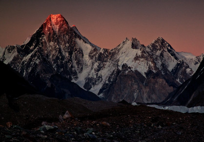 Dusk on the Gasherbrum Massif