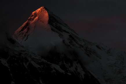 Dusk on Khan Tengri (6995m)